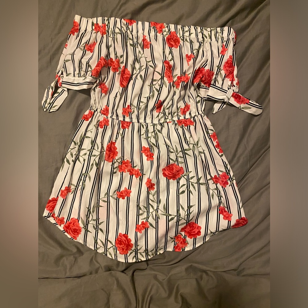 Floral off the shoulder dress